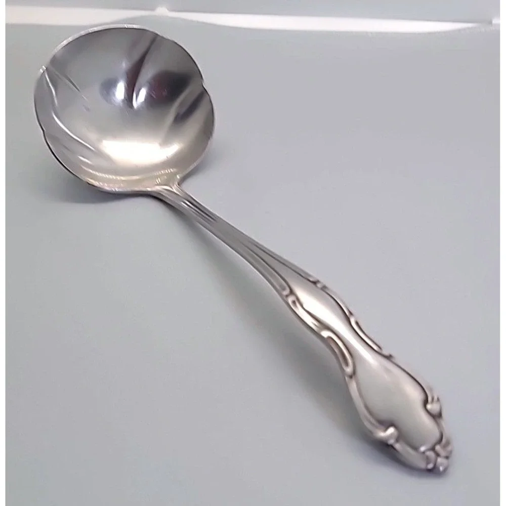 Vintage Northland Gravy Ladle Stainless Steel Silver Scroll Shell‎ Bowl Japan